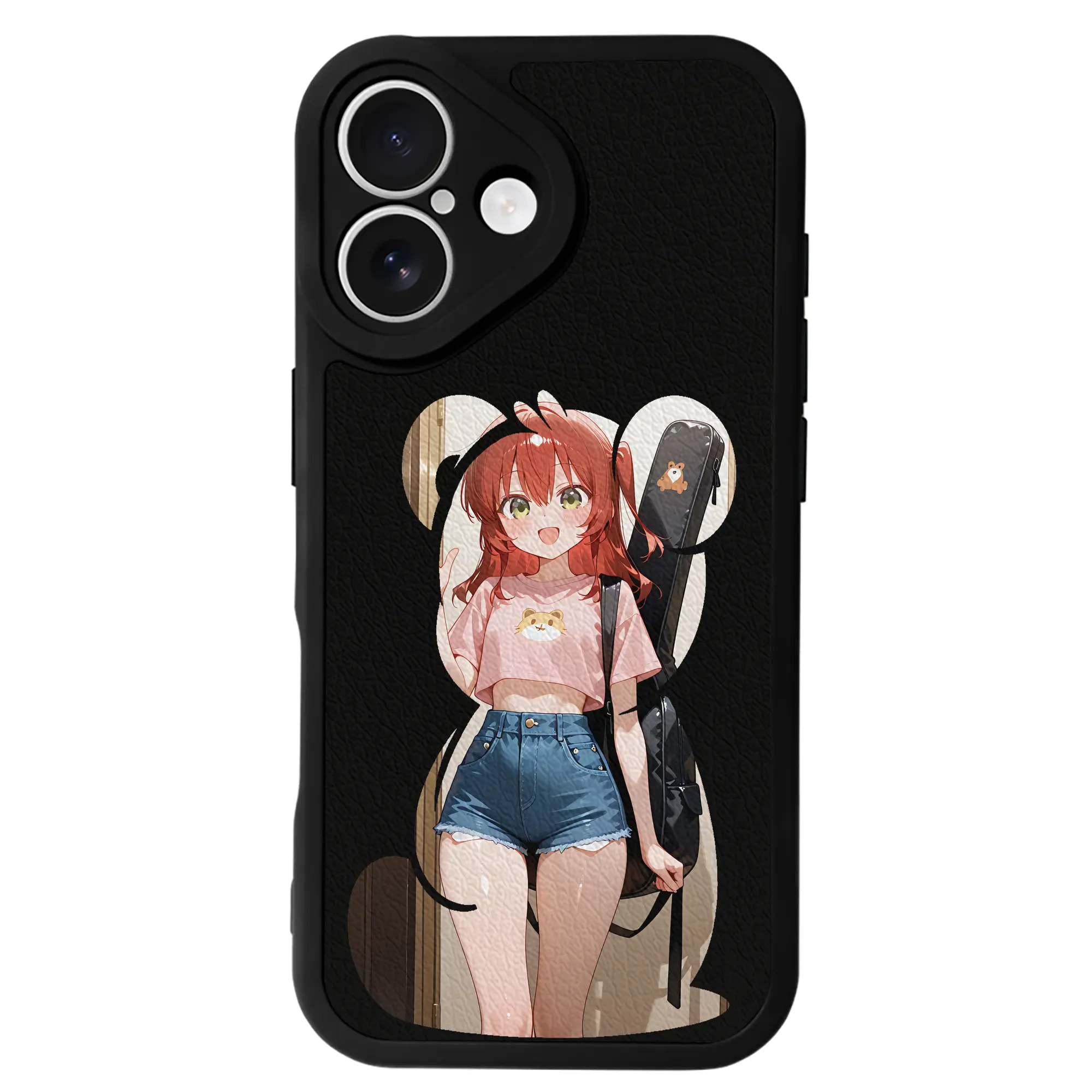 ぼっちざろっく！ グッズ,喜多郁代 - IPhone 16シリーズ対応 ・ シリコンスマホケース ・ レザー調 ・ 高精度フィット ・ 耐衝撃 ・ ワイヤレス充電対応 ・ 精密カット